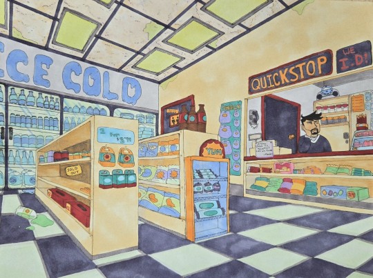 clerks fanart of the quick stop